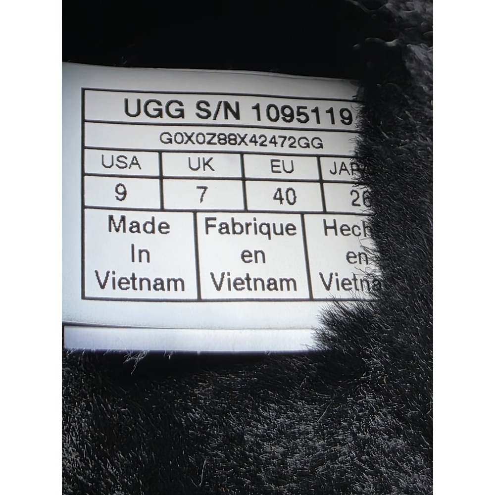 UGG Fluff Yeah Slide Black Fur Platform Sandals Women's Size 9 w/ Box - Picture 6 of 7